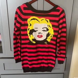 Betsy Johnson Marilyn Monroe Rare sweater small